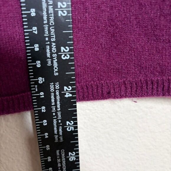 Vintage Valerie Stevens Sweater Women's Large Two Ply Cashmere Hong Kong Purple - Picture 5 of 9